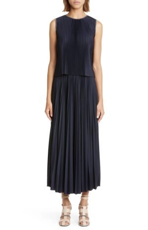 Pleated Midi Skirt